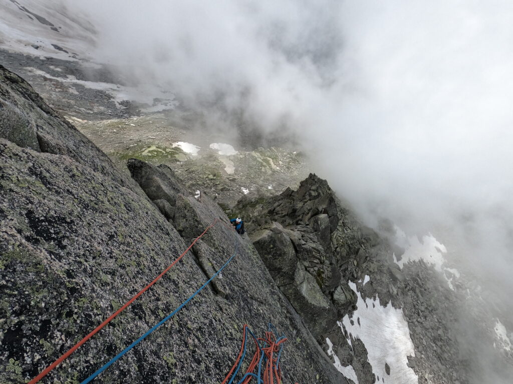 Alpinisme rocheux - Arête des Papillons - Aiguille du Peigne - Chamonix