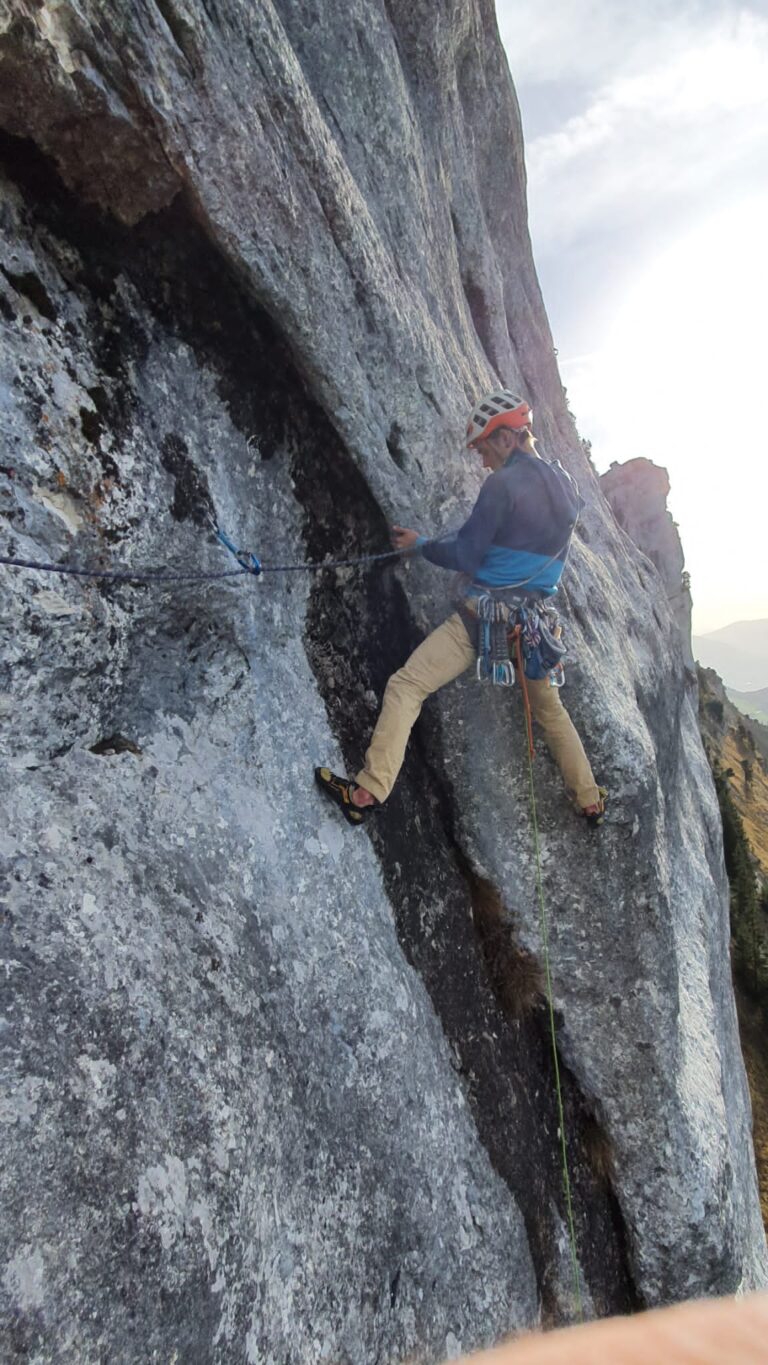 Escalade grande voie difficile - La fin de l'abondance - Margeriaz, Bauges
