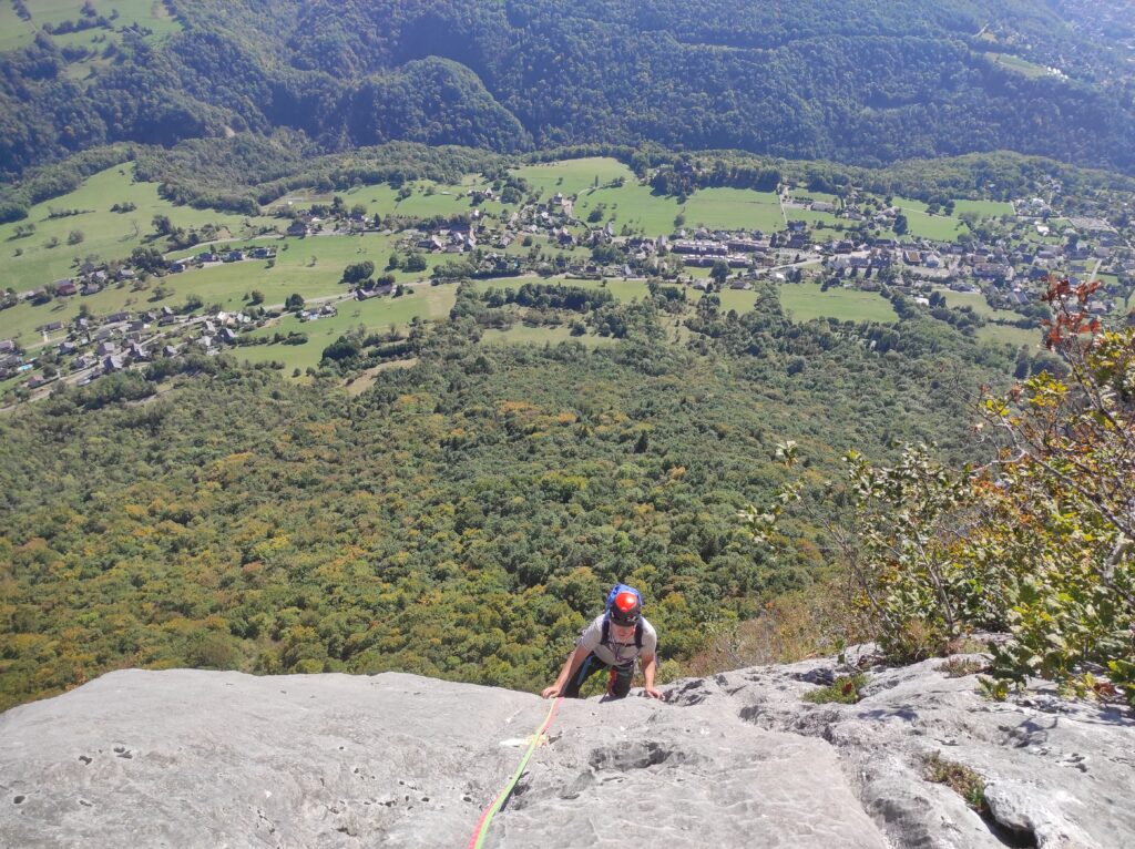 Escalade grande voie initiation - Le Festin de Babette- Chambéry Peney