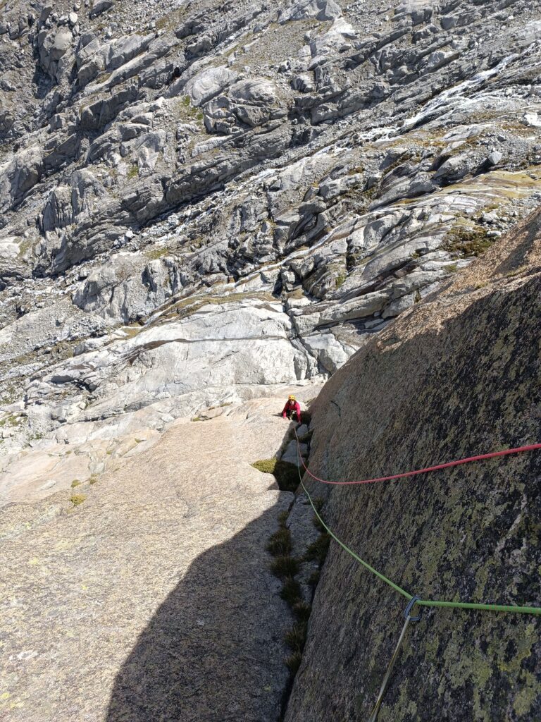 Granite route climbing - Chamonix - Congo Star - Aiguille Pierre Allain