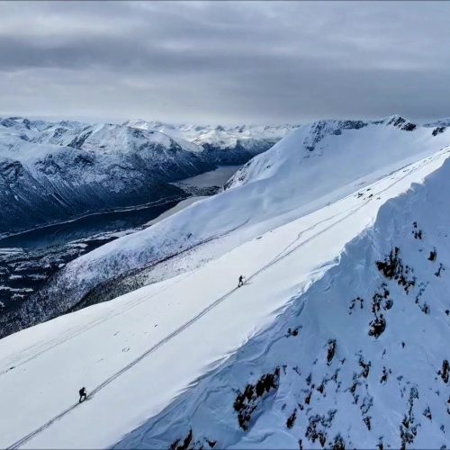 Voyage ski-train - Norvège - Au dessus du fjord d'Andalsnes