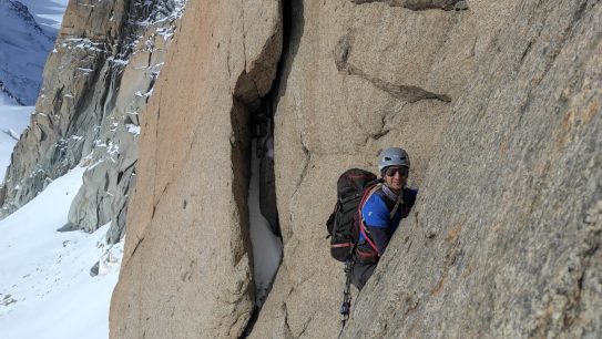 Escalade grande voie - Aiguille du Midi - Voie Rébuffat