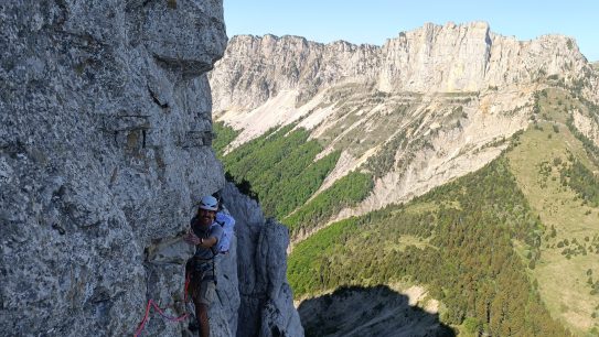 Escalade Vercors - Mont Aiguille voie des Gémeaux